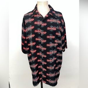 Vintage DragonFly "BACK OFF" Heavy Metal/Grunge Style Button Up Shirt XL